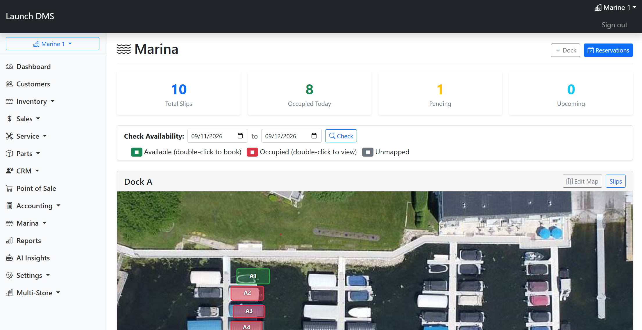 Marina Dock Map